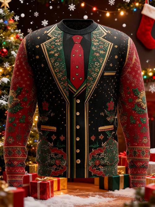 Men's Christmas Print Ugly Sweater