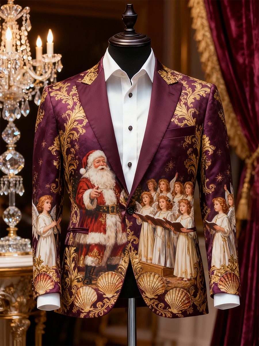 Men's Business Casual Christmas Suit Outerwear