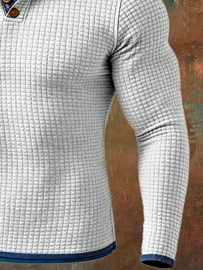 Men's Retro Contrast Collar Sweatshirt
