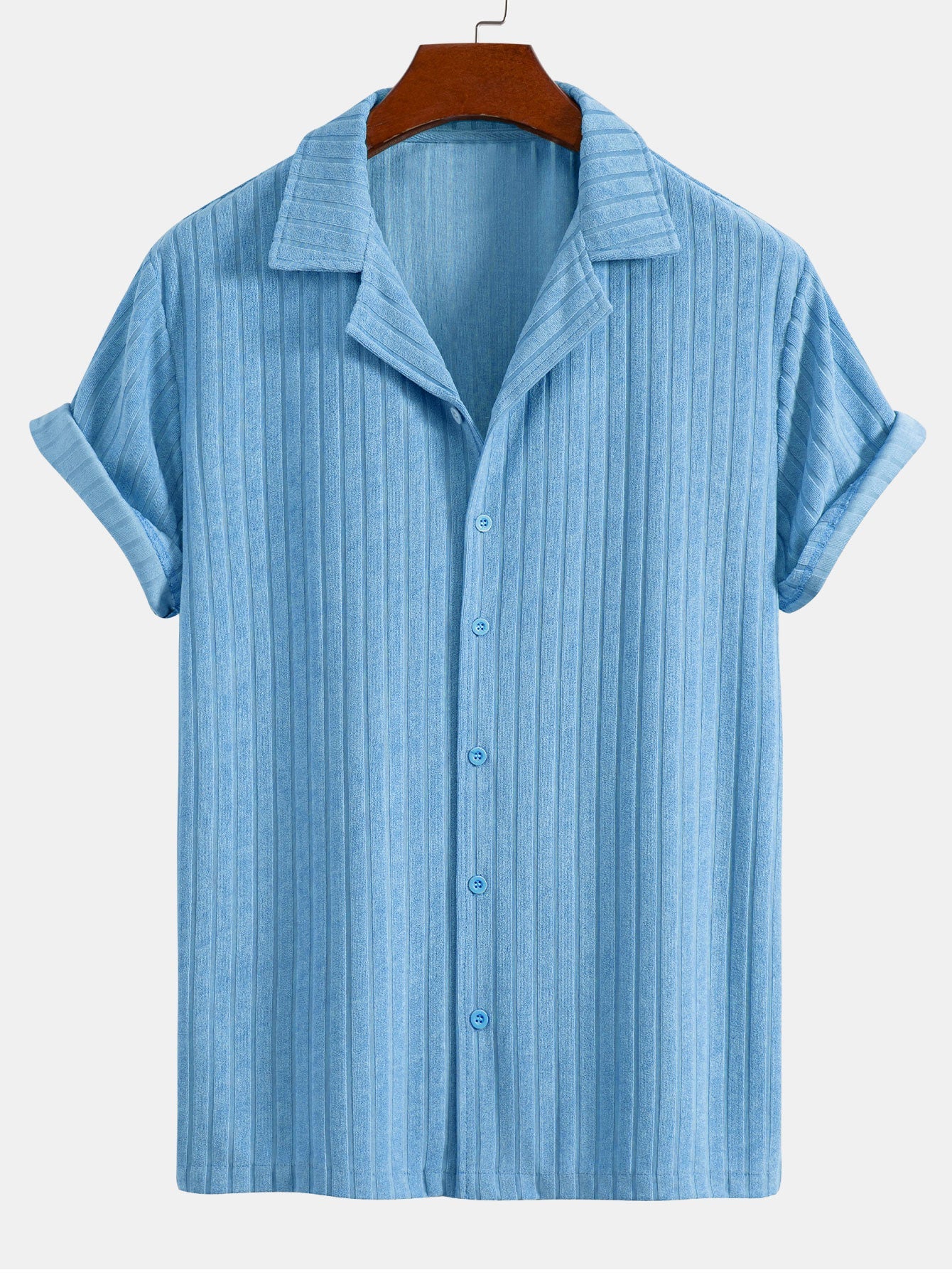 Striped Terry Cuban Shirt