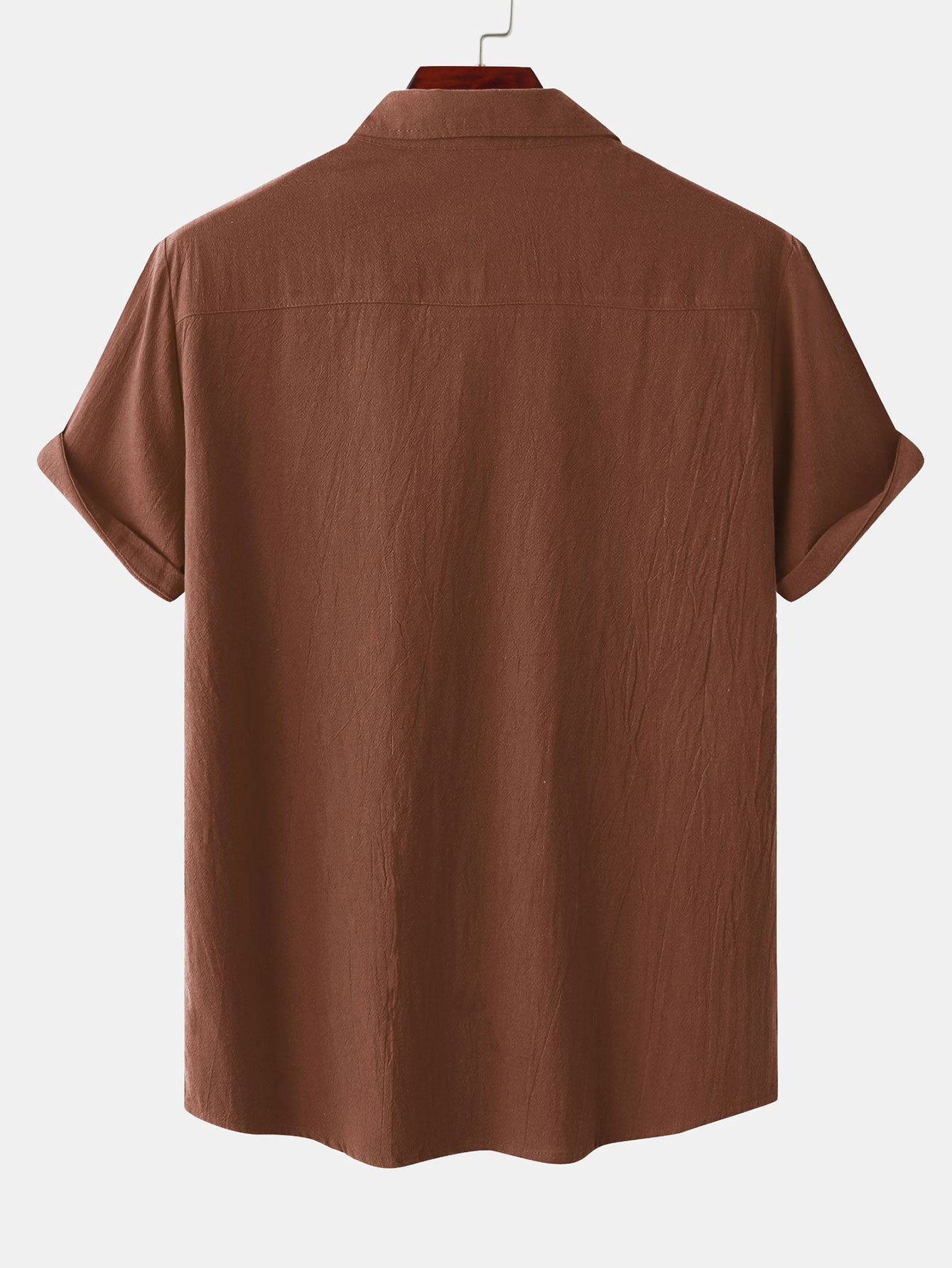 Man Button Up Shirt With Patch Pockets