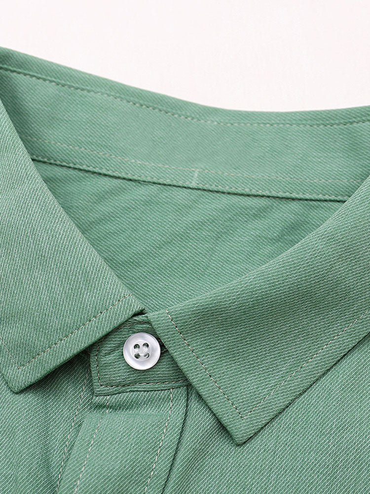 Men Cotton Button Up Shirt
