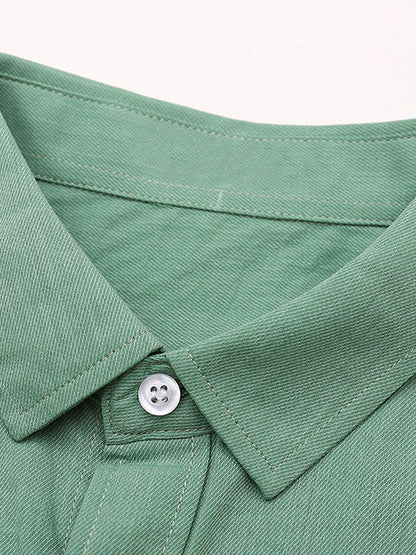Men Cotton Button Up Shirt