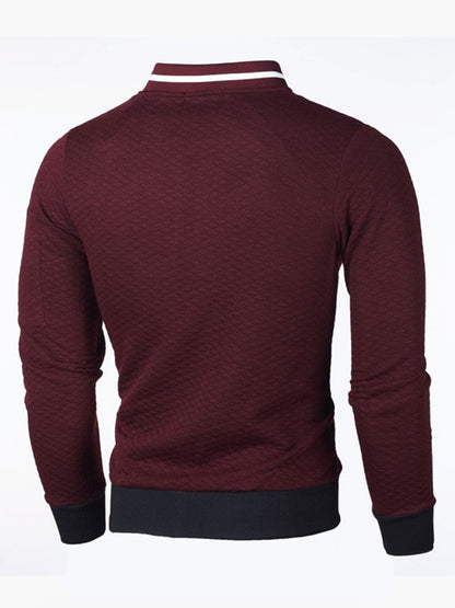Men'S Casual Plaid Cardigan Sweatshirt