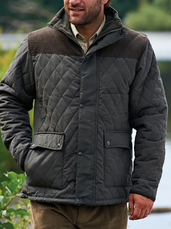 Men's Retro Pleated Cotton Casual Coat
