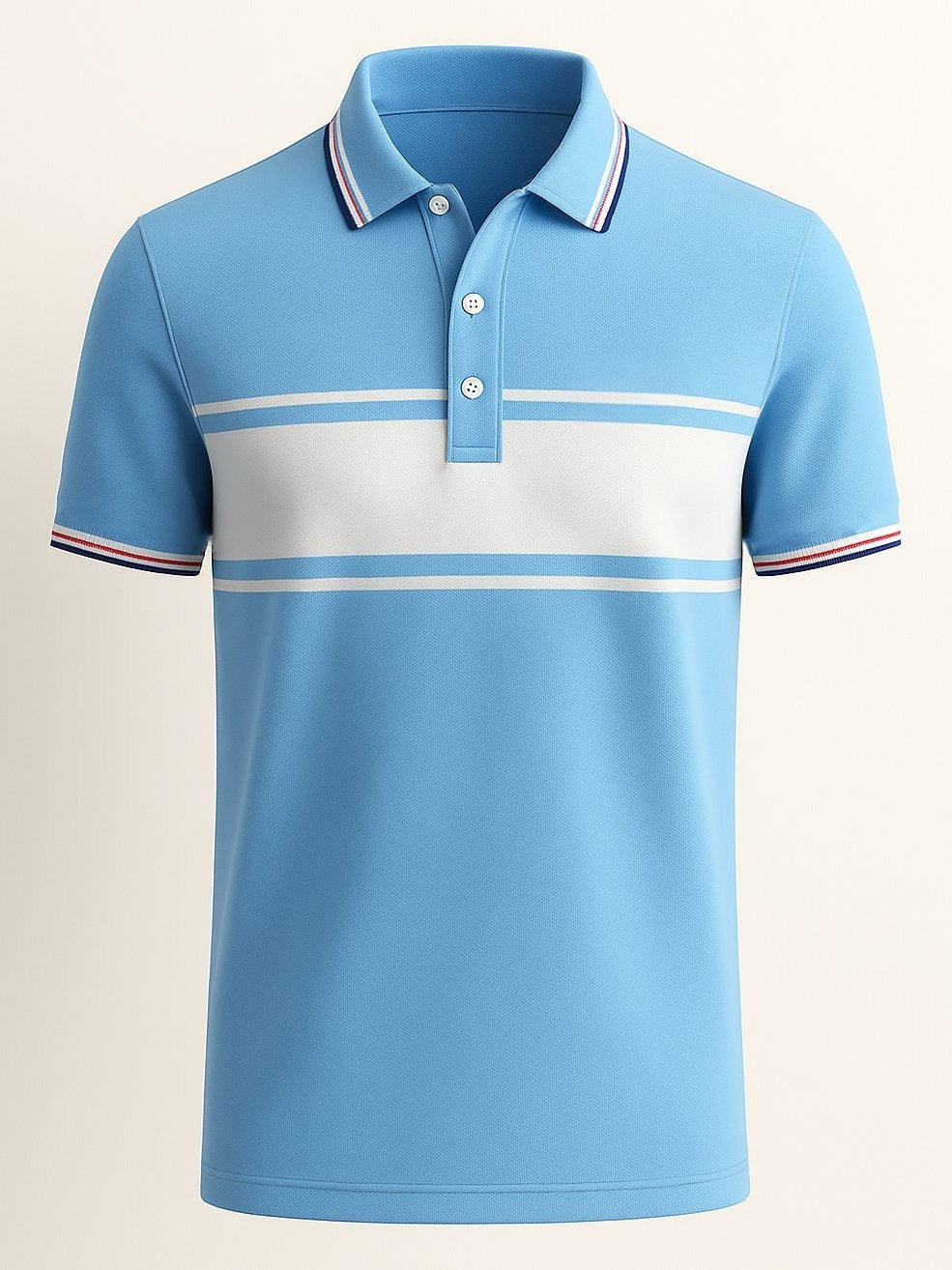 Men's Business Casual Button Short Sleeve Polo Shirt
