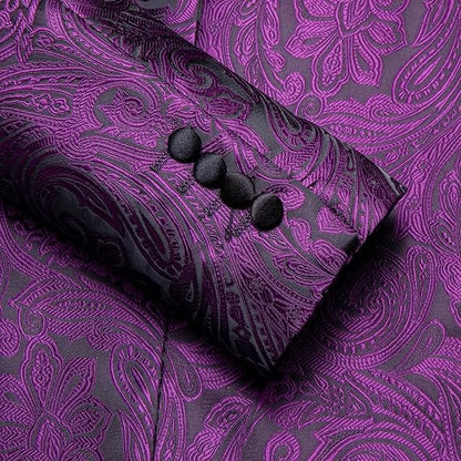 Men's Blazer One Button Shawl Lapel Tuxedo,Plum Purple