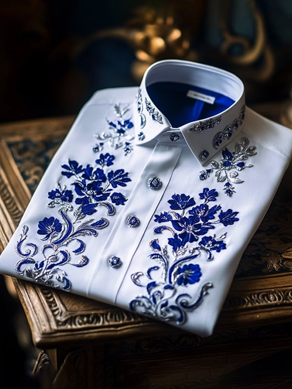 Men's Satin Luxury Business Long Sleeve Shirt
