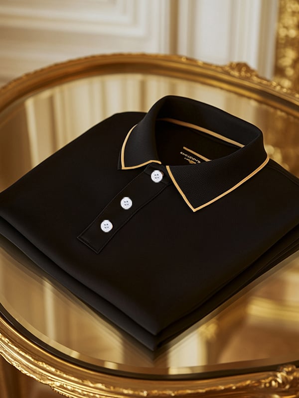 Men's Casual Business Button Short Sleeve Polo Shirt