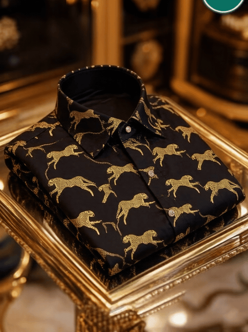 Men's Silk Quiet Luxury Baroque Burgundy Business Shirt