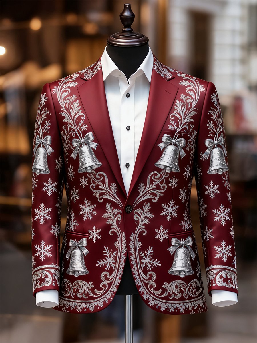 Men's Business Casual Christmas Suit Outerwear