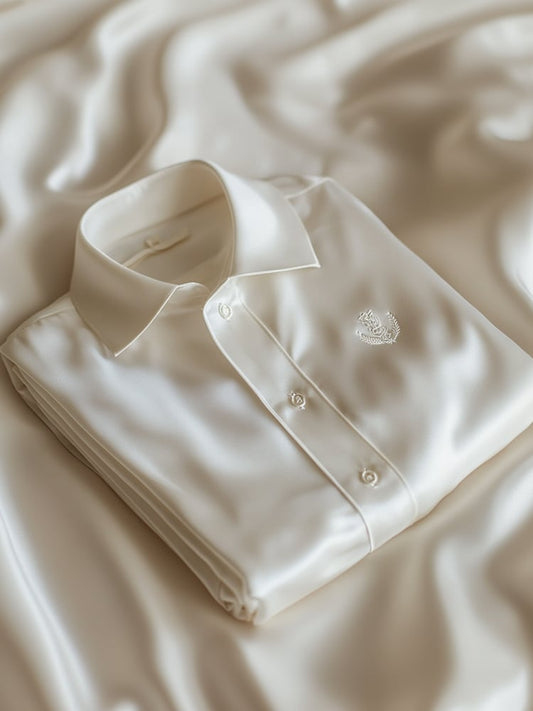 Men's Business Casual Logo Lapel Short Sleeve Shirt