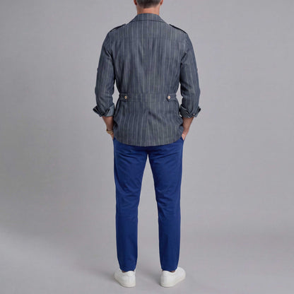 Men's Striped Casual Jacket