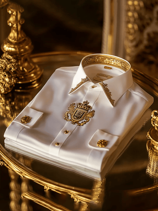 Men's Satin Luxe Long Sleeve Button Down Shirt