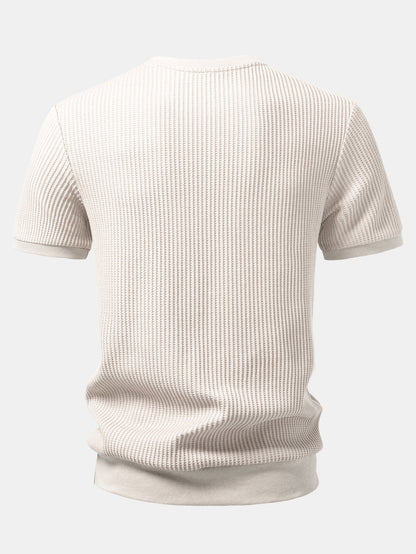 Waffle Ribbed Hem T-Shirt