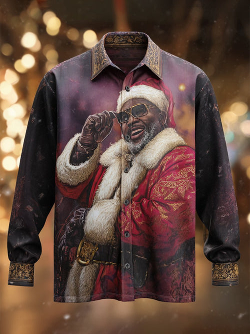 Men's Vintage Christmas Long Sleeve Shirt