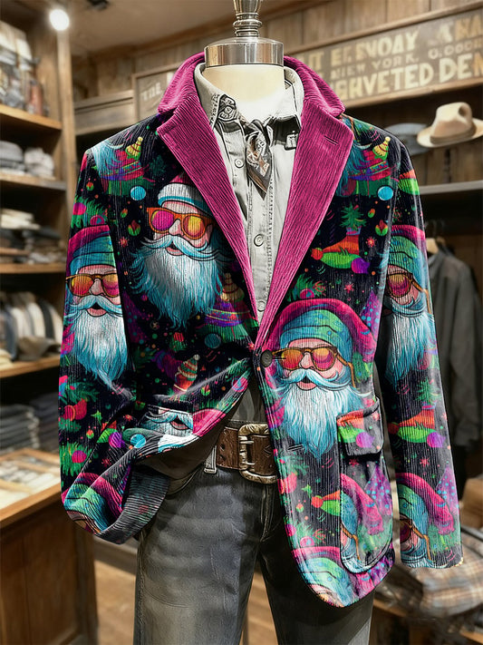 Men's Corduroy Santa Claus Lapel Suit Jacket