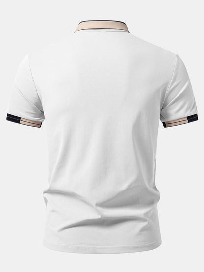 Milano Print Contrast Trim Polo