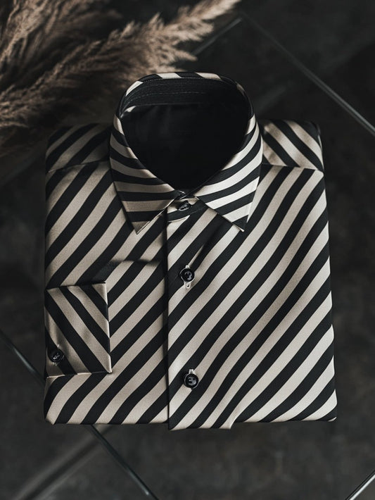 Men's Outdoor Casual Stripe Long Sleeve Shirt