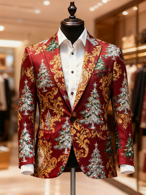 Men's Business Casual Christmas Suit Outerwear