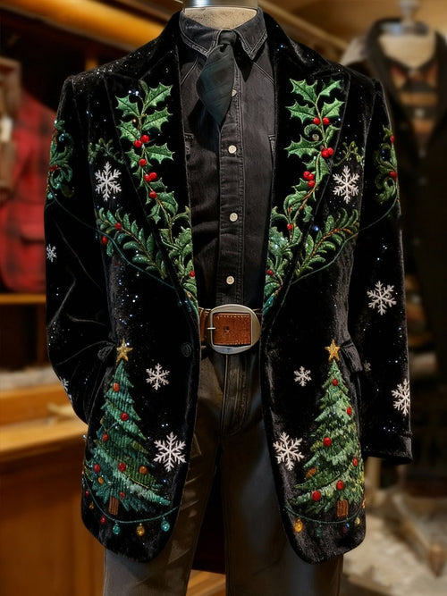 Men's Corduroy Evergreen Lapel Suit Jacket