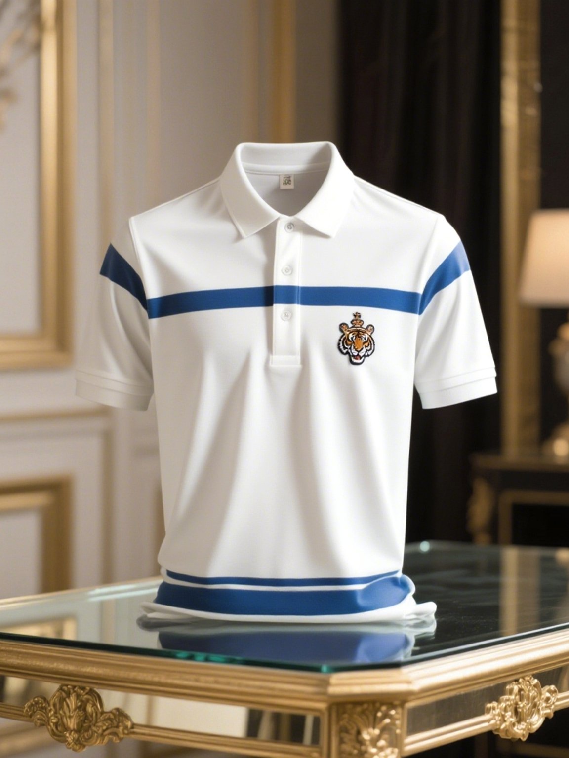 Men's Business Casual Button Short Sleeve Polo Shirt