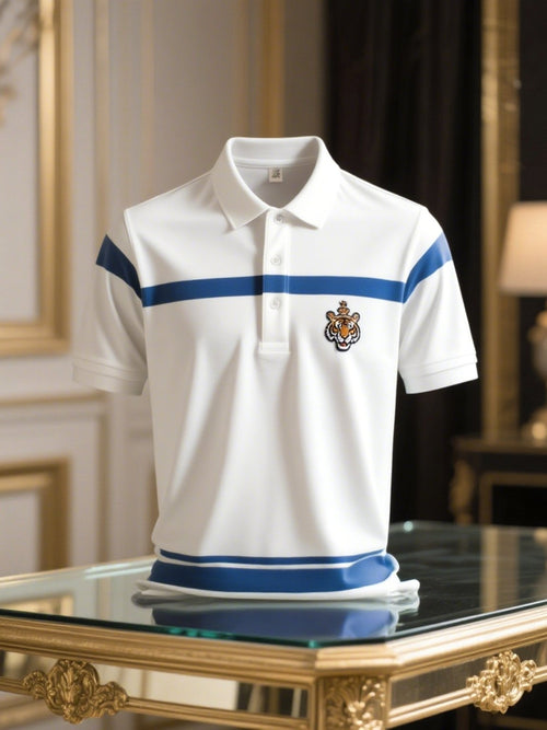 Men's Business Casual Button Short Sleeve Polo Shirt