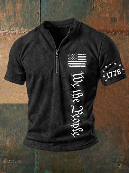 Men We The People Independence Day Printed Casual Top