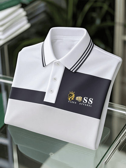 Men's Business Casual Printed Polo Shirt