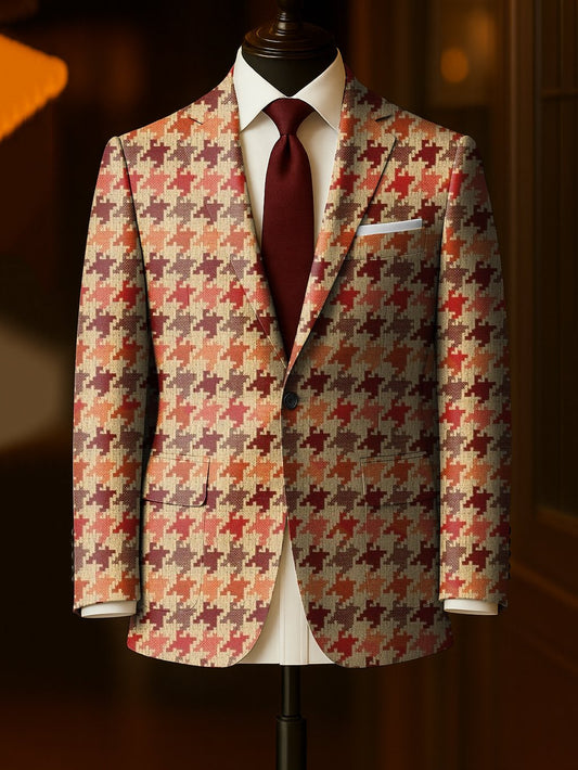 Men's Business Casual Large Pocket Notch Lapel Blazers