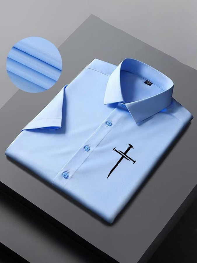 Men's Faith Cross Printed Casual Shirt