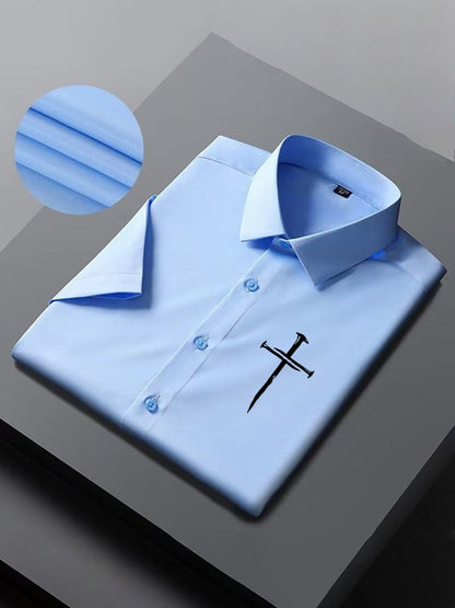 Men's Faith Cross Printed Casual Shirt