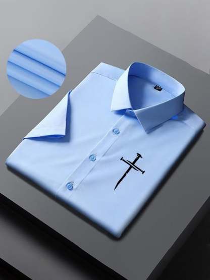 Men's Faith Cross Printed Casual Shirt