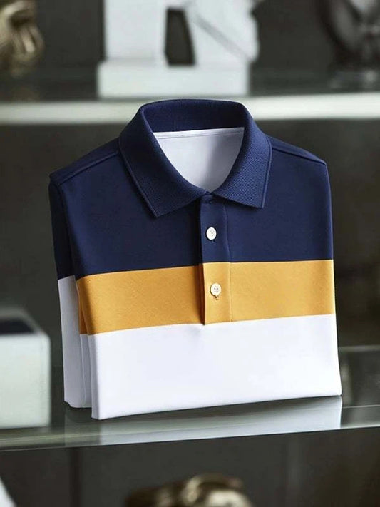 Men's Classic Business    Logo Short Sleeve Polo Shirt