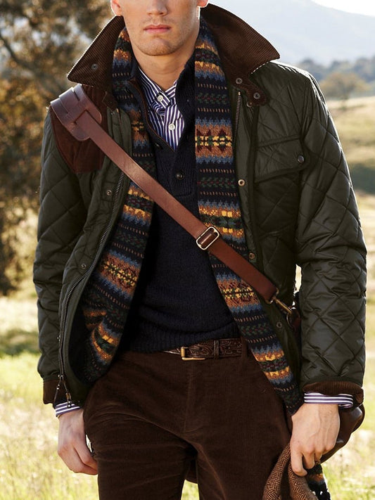 Men's Retro Pleated Cotton Casual Coat