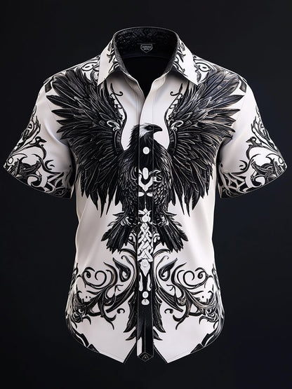 Men's Viking Dark Raven Print Shirt