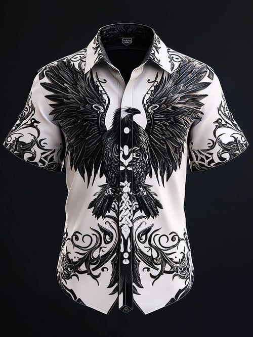 Men's Viking Dark Raven Print Shirt