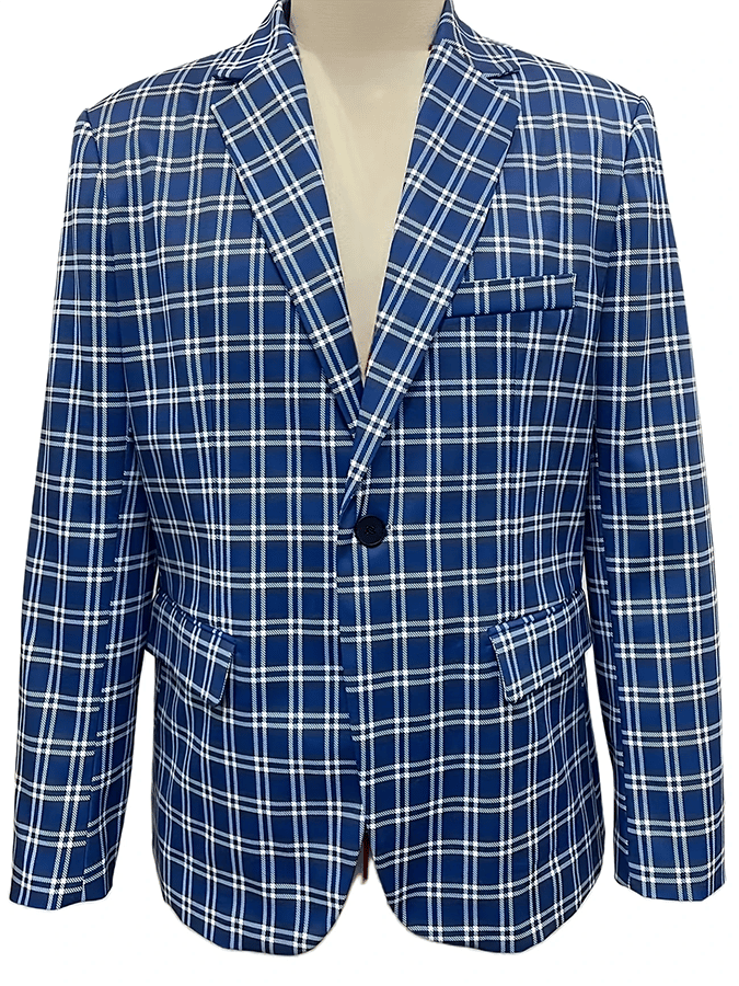 Men's Fashionable Plaid Design Single-Breasted Pocket Design Casual Suit