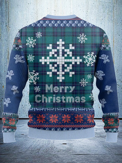 Candy Cane Raccoon Samurai Ugly Sweatshirt