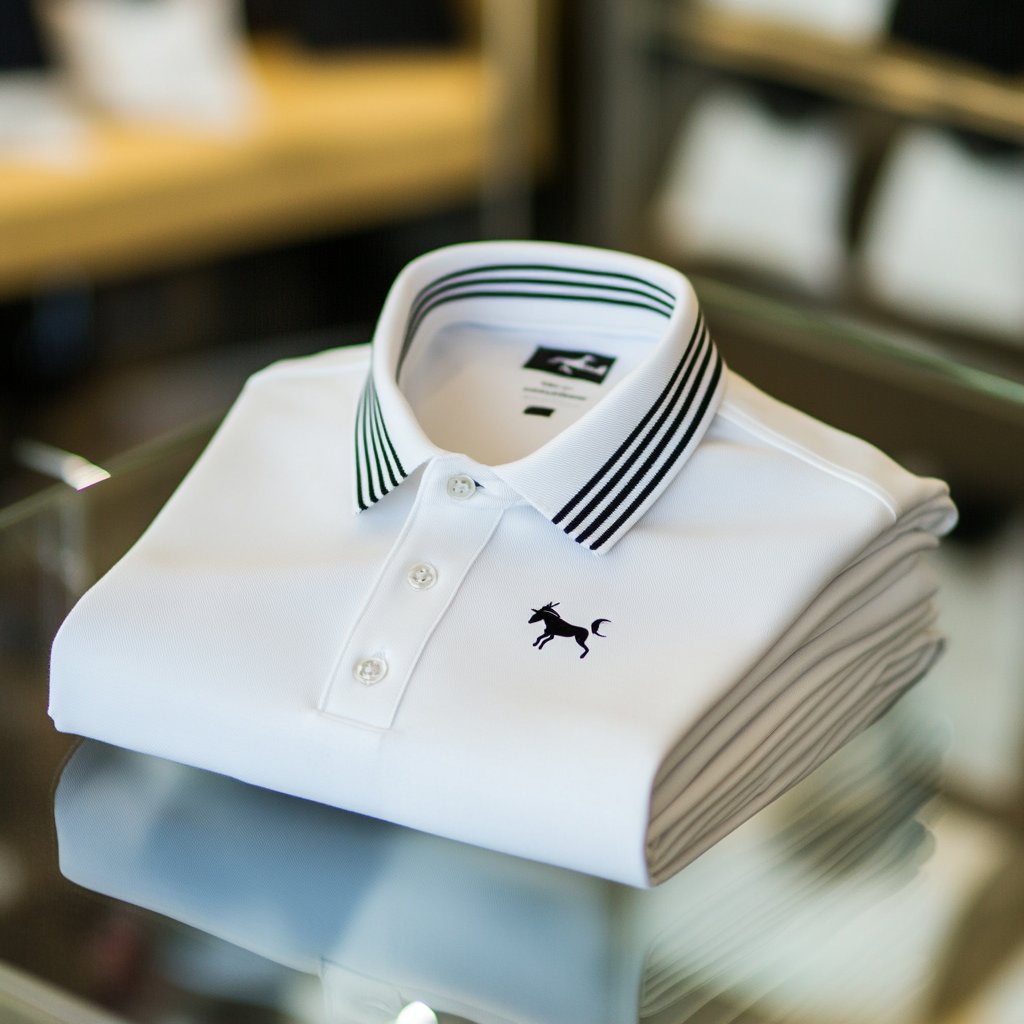 Men's Business Casual Button Short Sleeve Polo Shirt