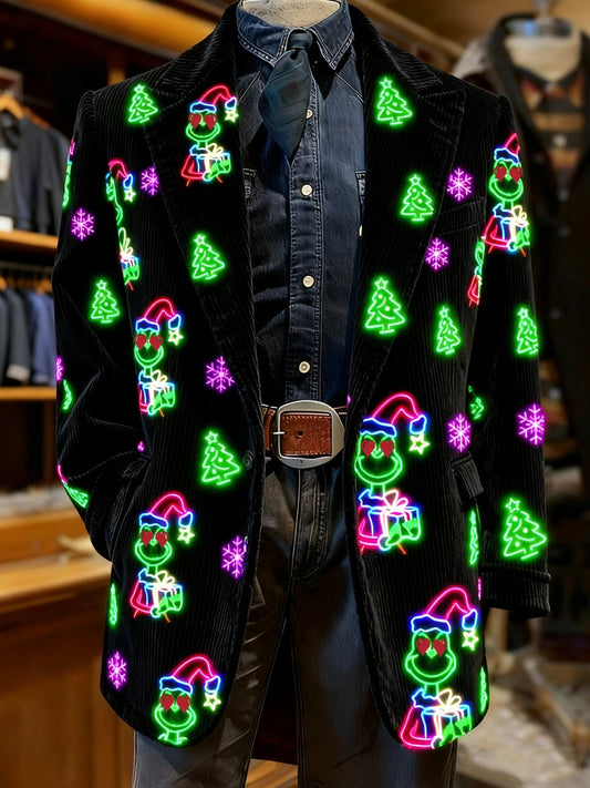 Men's Christmas Corduroy Suit Jacket