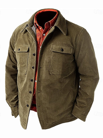 Men's Vintage Western Corduroy Shirt