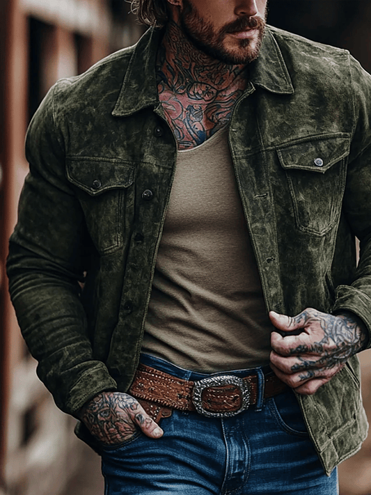 Men's Outdoor Vintage Sports Pocket Jacket