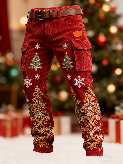Men's Corduroy Christmas Tree Pants