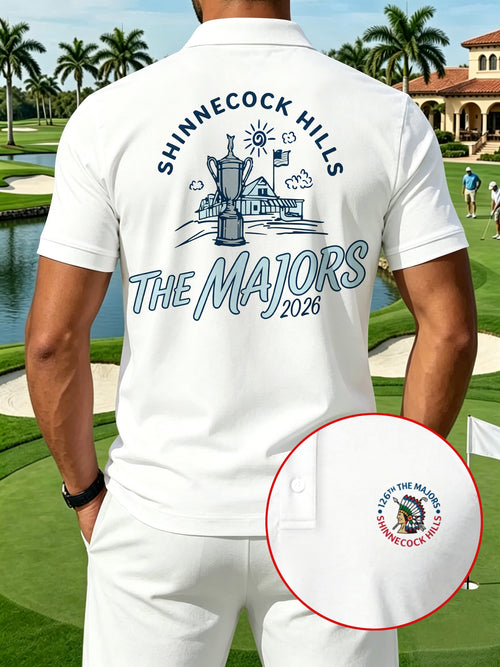 Men's Golf Enthusiast Print Casual Polo