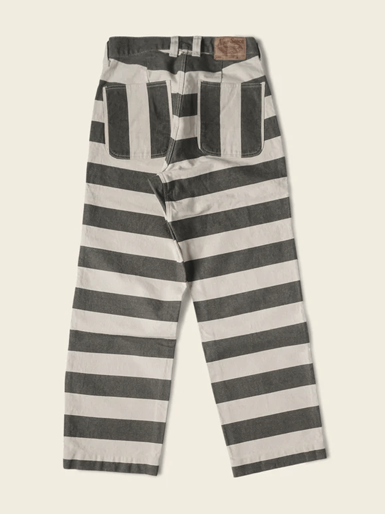 Heavyweight Wide Striped Prisoner Pants