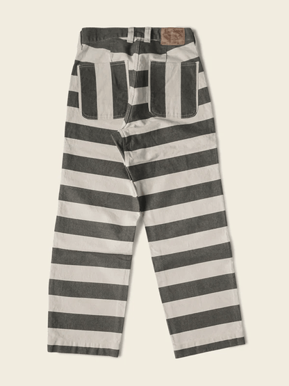 Heavyweight Wide Striped Prisoner Pants