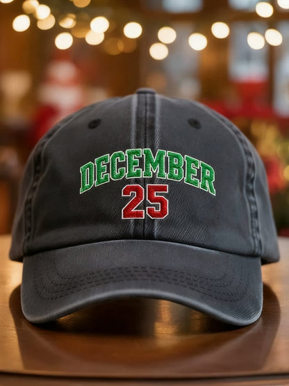 Unisex Vintage Christmas Art Design Print Hat