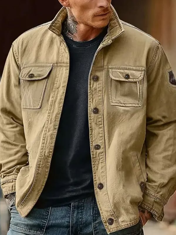 Men's Vintage Outdoor Multi-Pocket Jacket