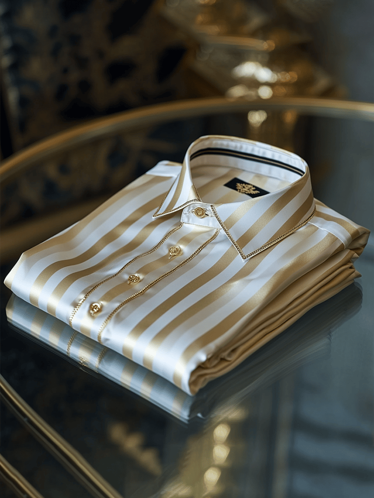 Men's Satin Luxe Long Sleeve Button Down Shirt